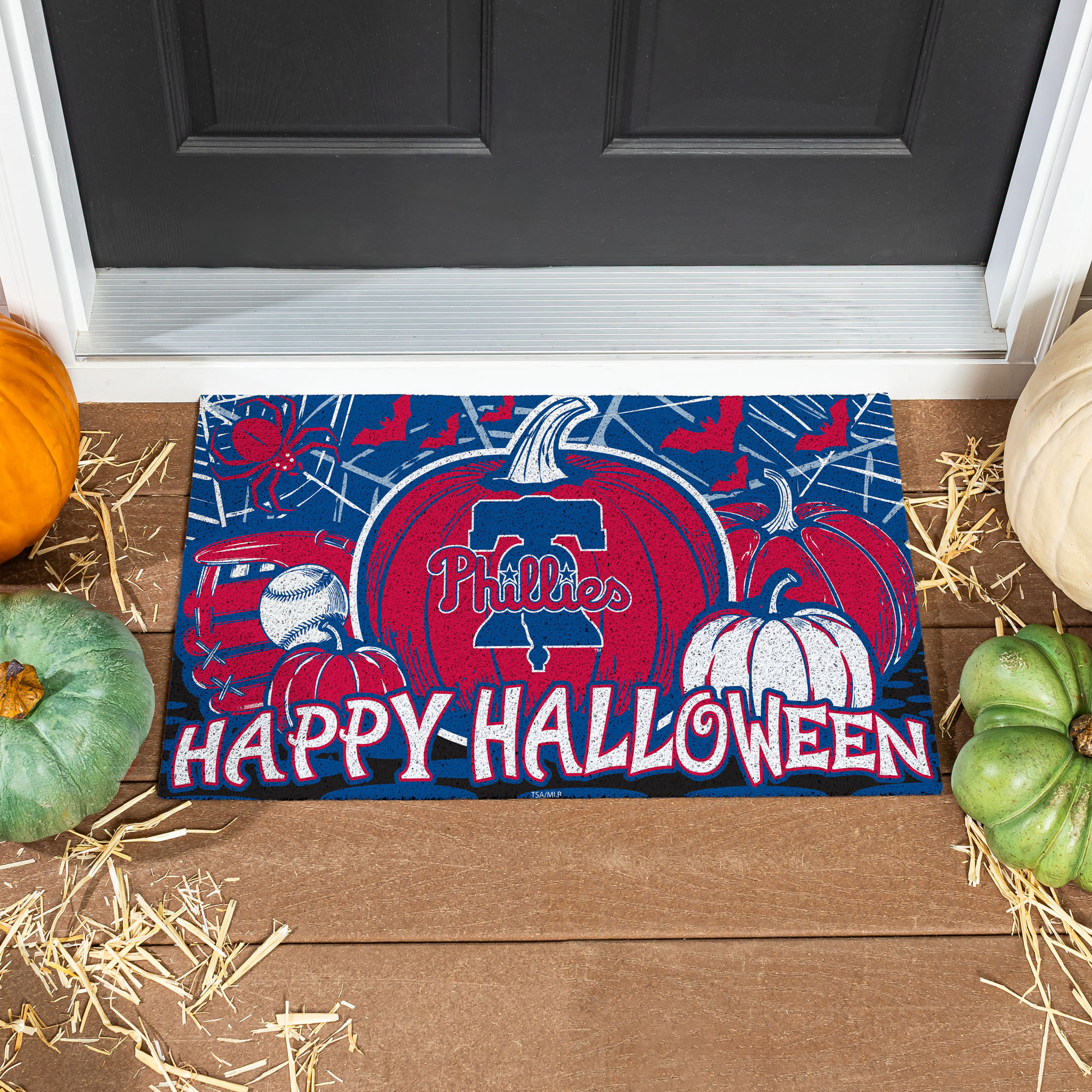 Philadelphia Phillies 28" x 16" Happy Halloween Turf Door Mat