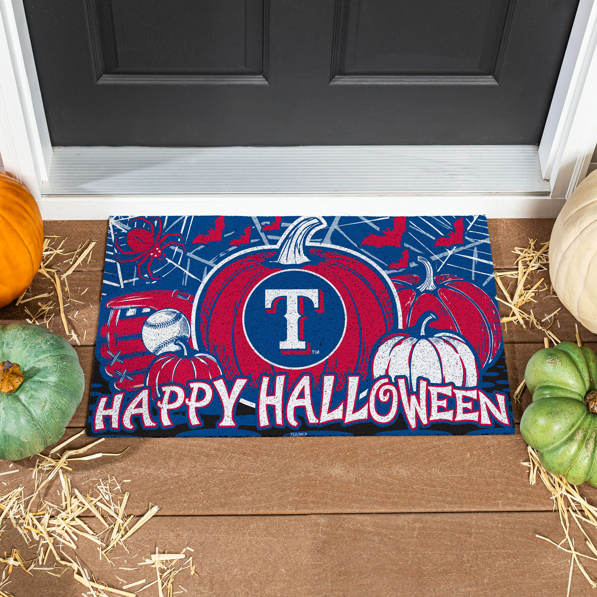 Texas Rangers 28" x 16" Happy Halloween Turf Door Mat