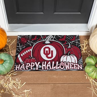 Oklahoma Sooners 28" x 16" Happy Halloween Turf Door Mat