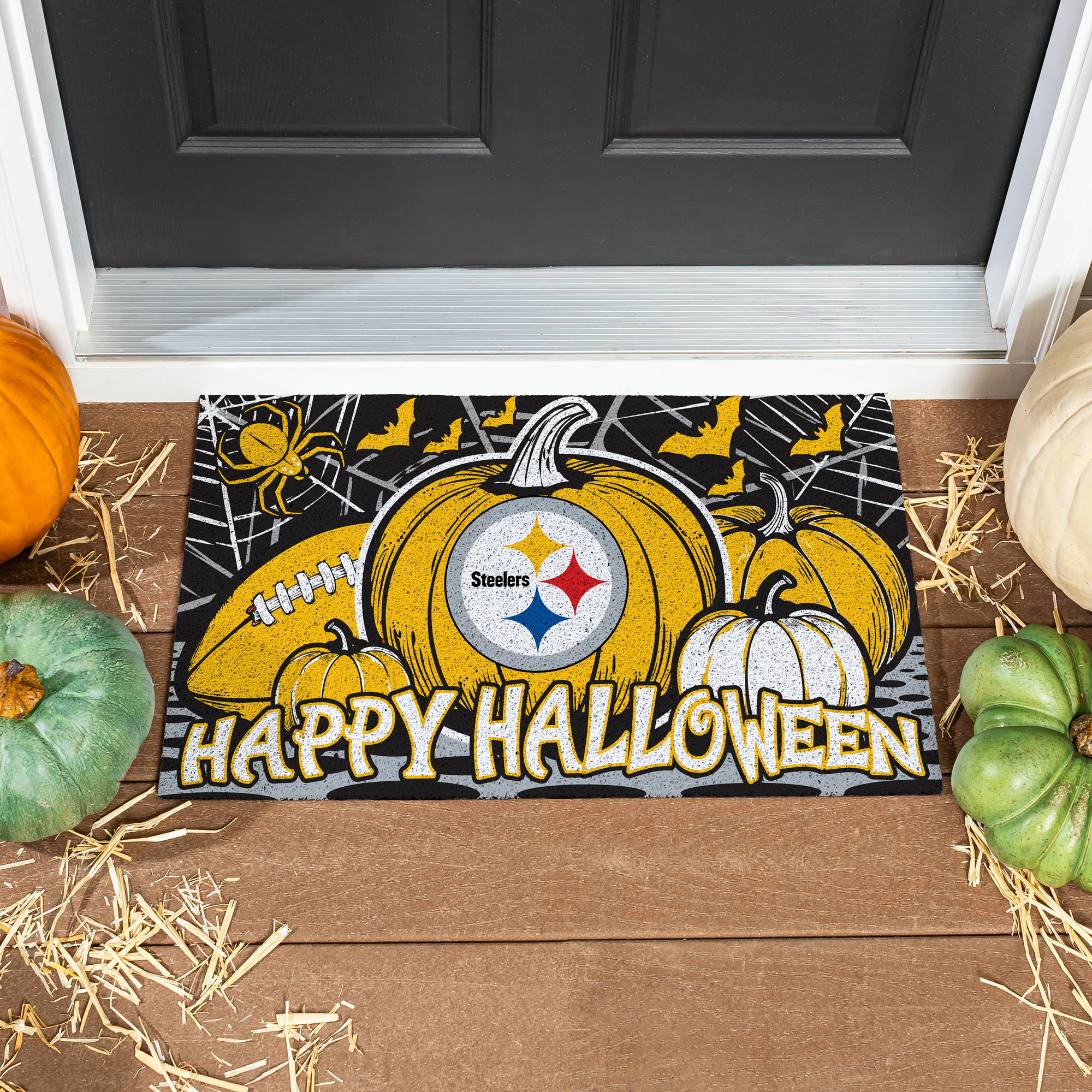 Pittsburgh Steelers 28" x 16" Happy Halloween Turf Door Mat