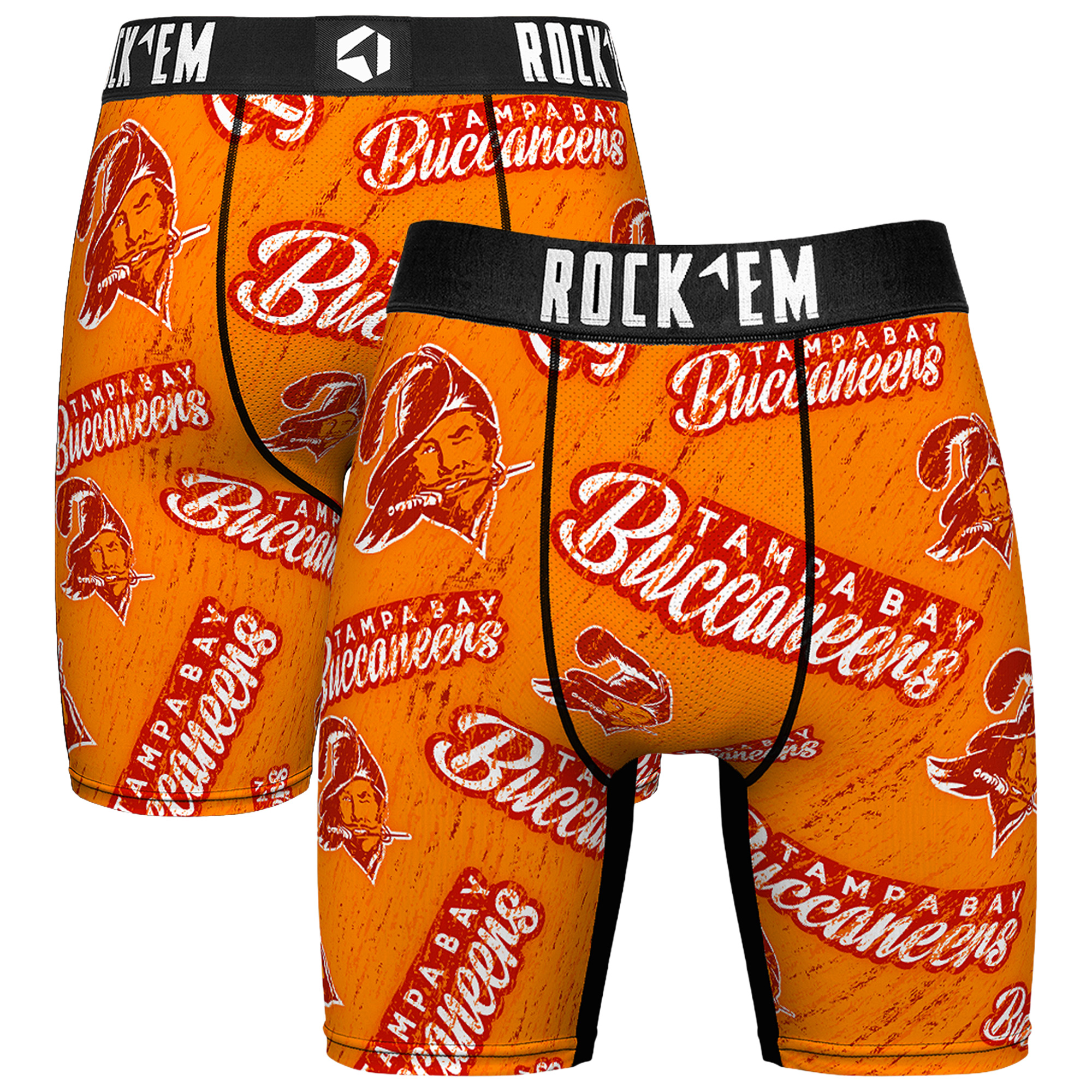 Unisex Rock Em Creamsicle Tampa Bay Buccaneers Throwback Logo Allover Boxer Briefs