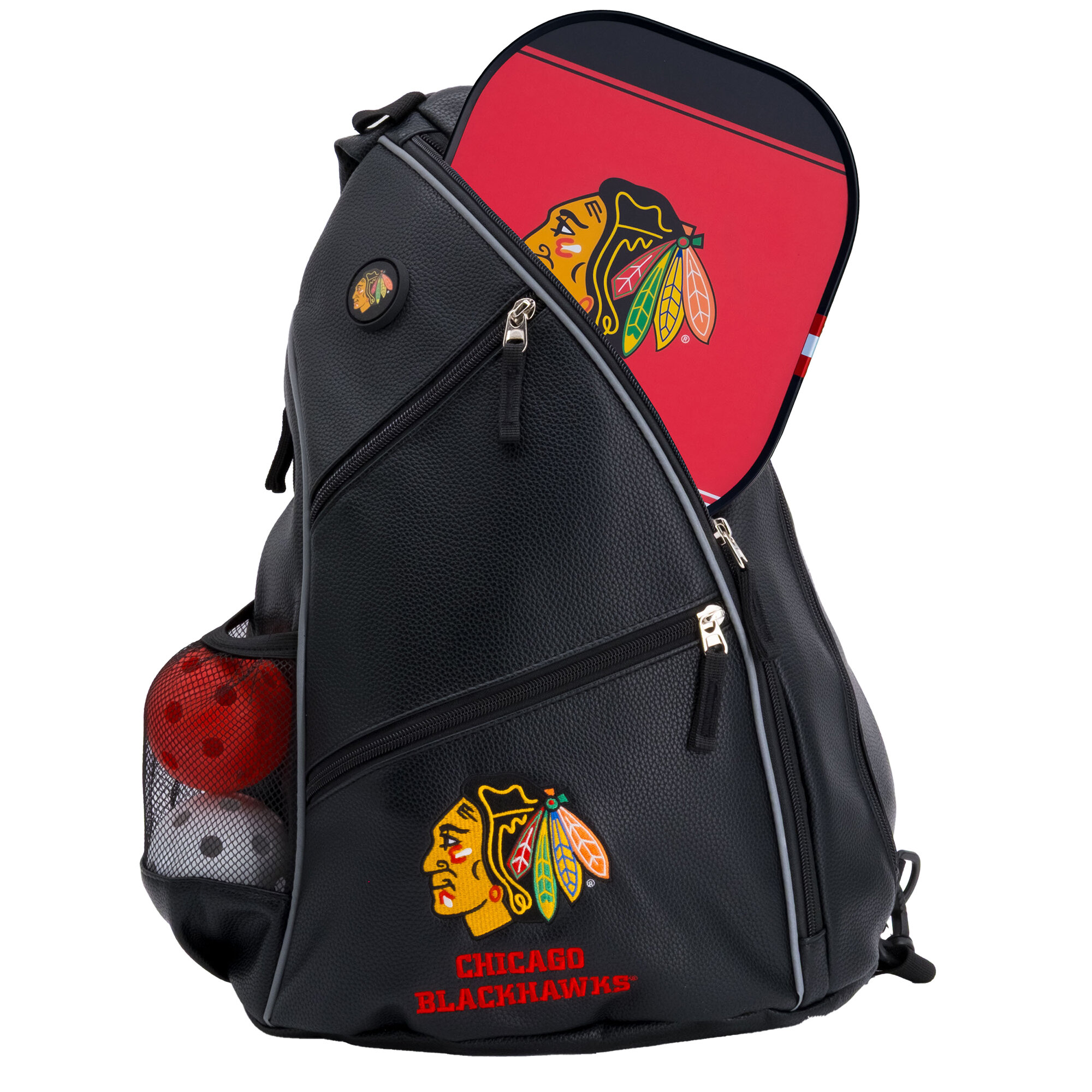 Chicago Blackhawks Embroidered Team Pickleball Backpack Chicago Blackhawks Embroidered Team Pickleball Backpack