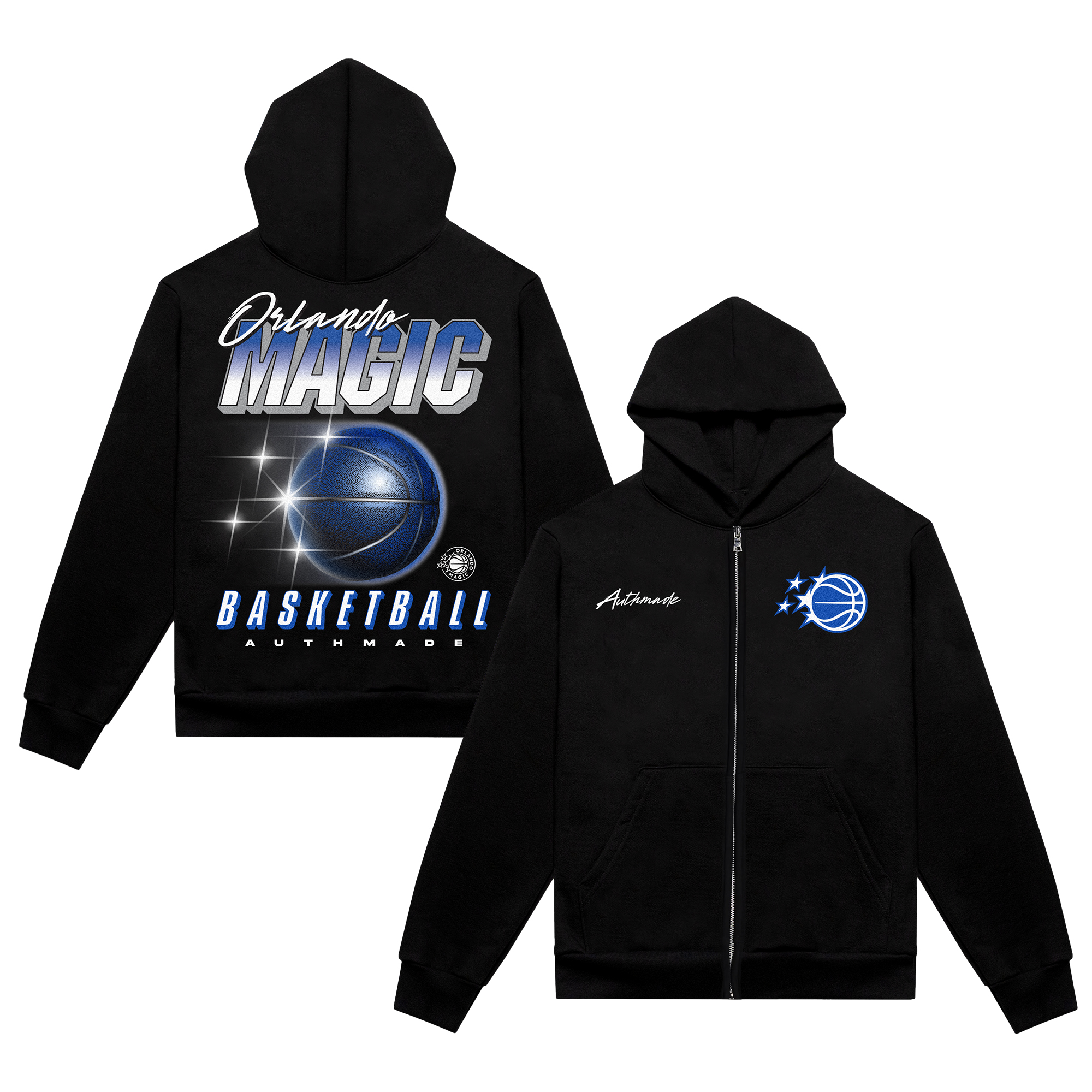 Unisex Authmade Black Orlando Magic Premium Boxy Full-Zip Hoodie