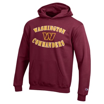 Youth Champion  Burgundy Washington Commanders Powerblend Fleece Hoodie