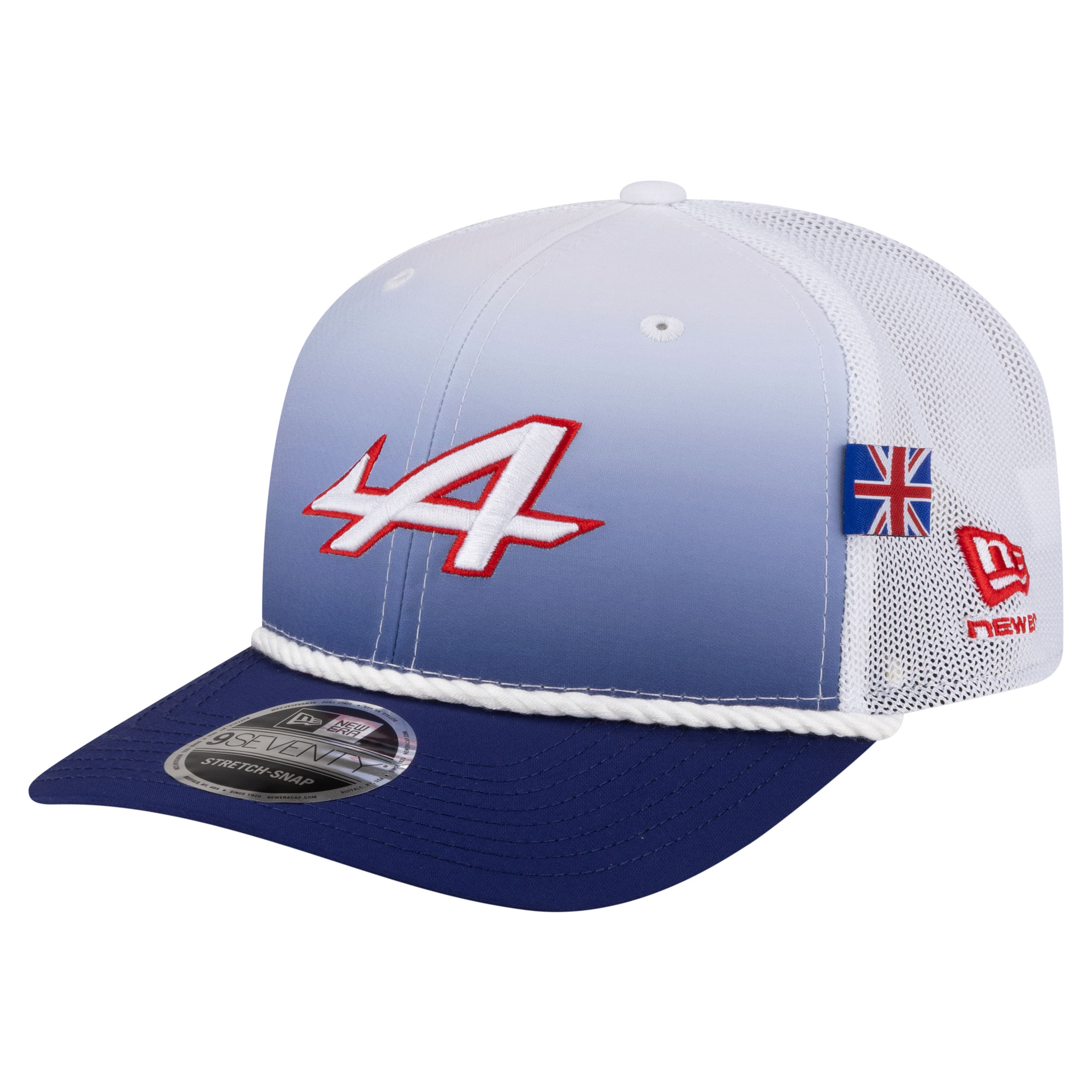 Unisex New Era  White/Blue Alpine Silverstone 9SEVENTY Trucker Adjustable Hat