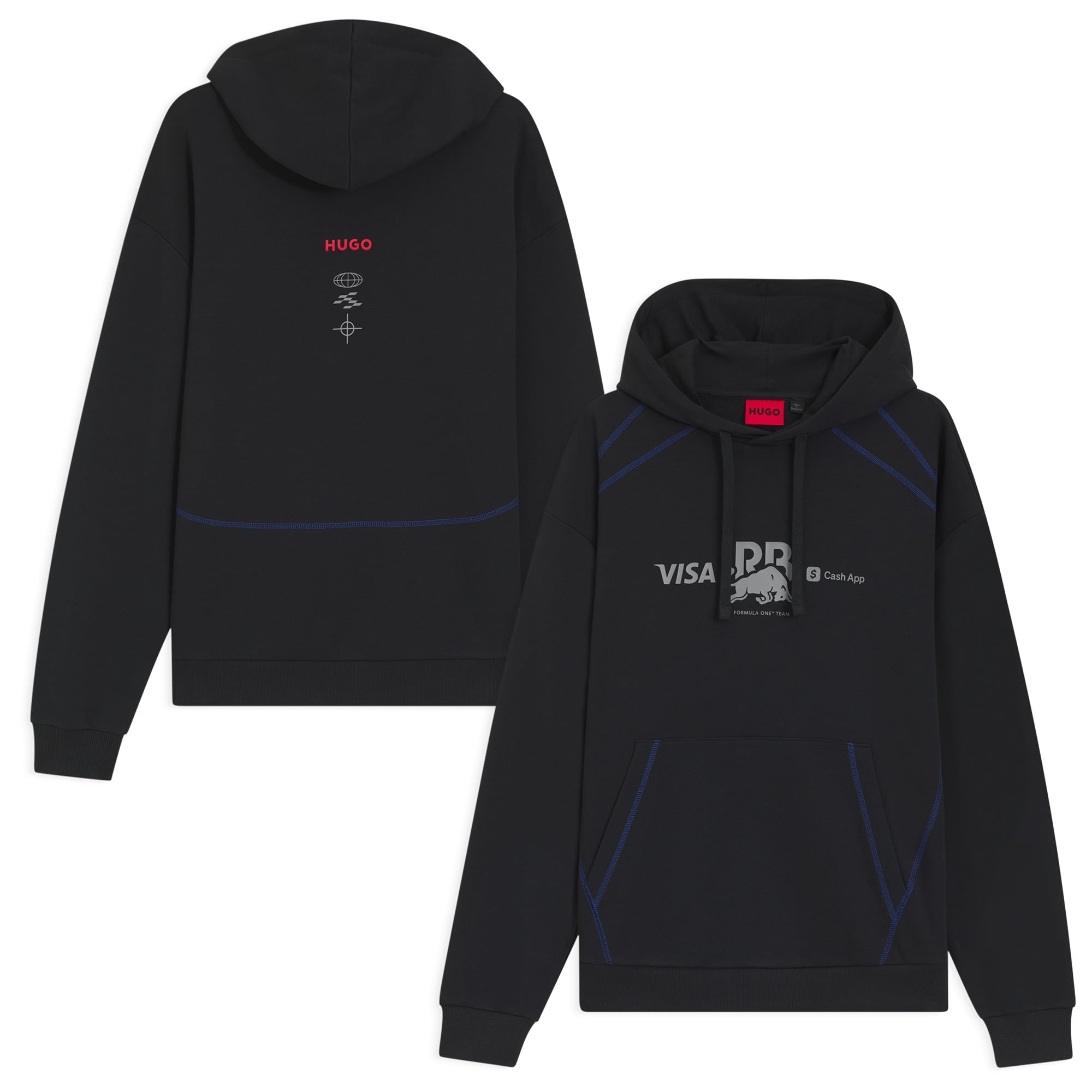 Sudadera con capucha VCARB Hugo Fanwear - Negra