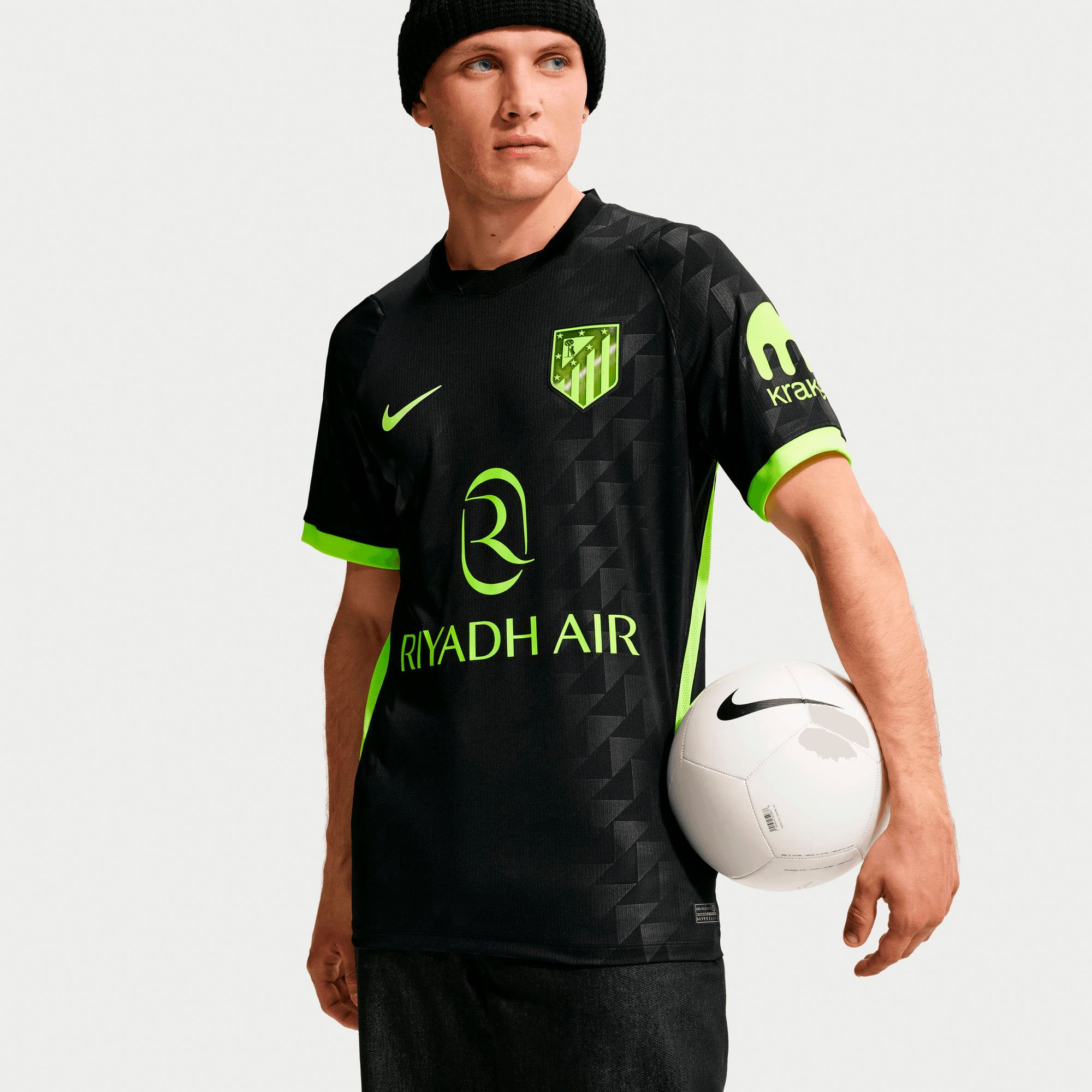 Men's Nike Black Atletico de Madrid 2026/27 Away Stadium Replica Jersey
