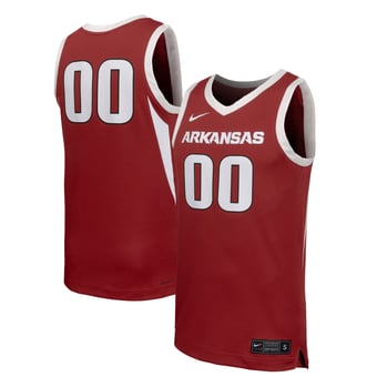 Men's Nike #00 Cardinal Arkansas Razorbacks Replica Basketball Jersey