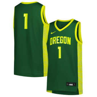 Youth Nike #1 Green Oregon Ducks Replica Basketball Jersey
