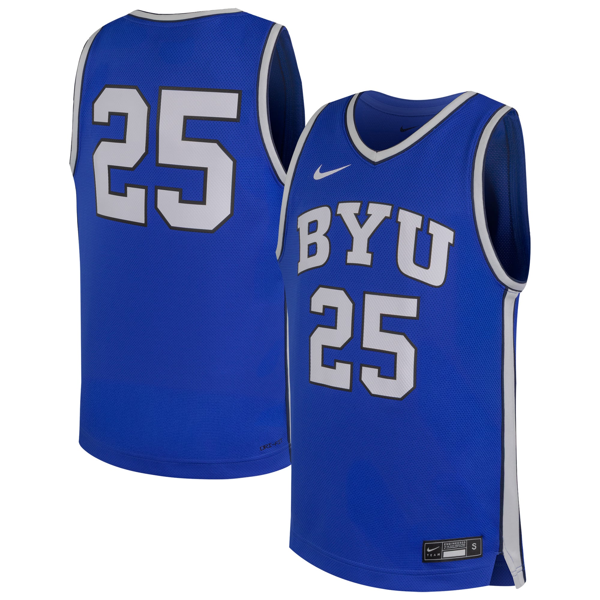 Youth Nike #25 Royal BYU Cougars Replica Basketball Jersey