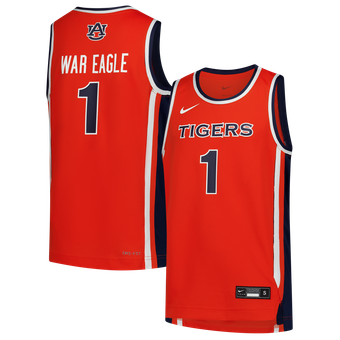 Youth Nike #1 Orange Auburn Tigers Replica Basketball Jersey