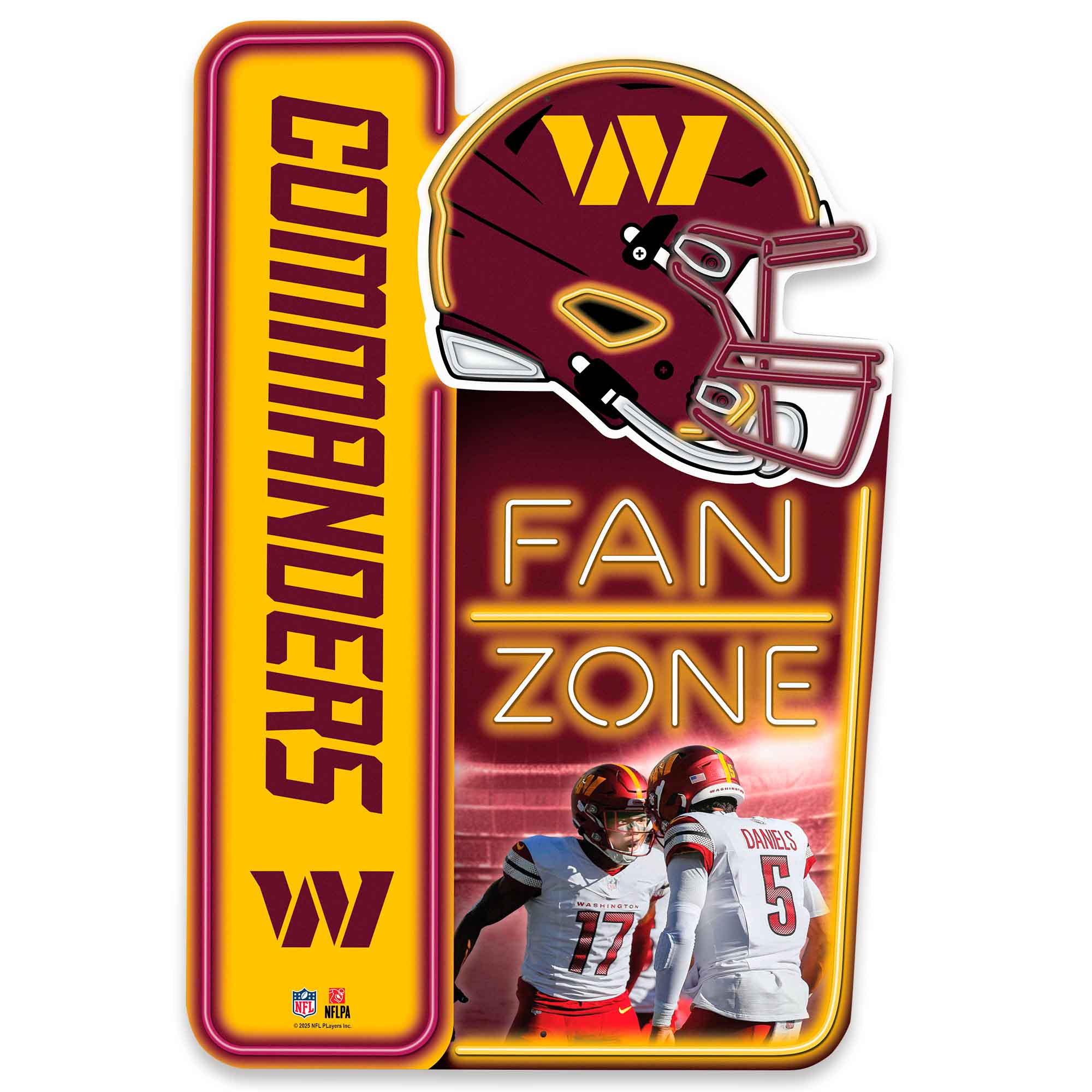 Washington Commanders 13" x 19.5" Fan Zone Metal Sign