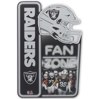 Las Vegas Raiders 13" x 19.5" Fan Zone Metal Sign