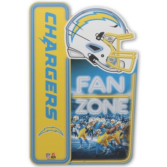 Los Angeles Chargers 13" x 19.5" Fan Zone Metal Sign