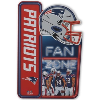 New England Patriots 13" x 19.5" Fan Zone Metal Sign