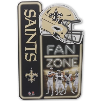 New Orleans Saints 13" x 19.5" Fan Zone Metal Sign