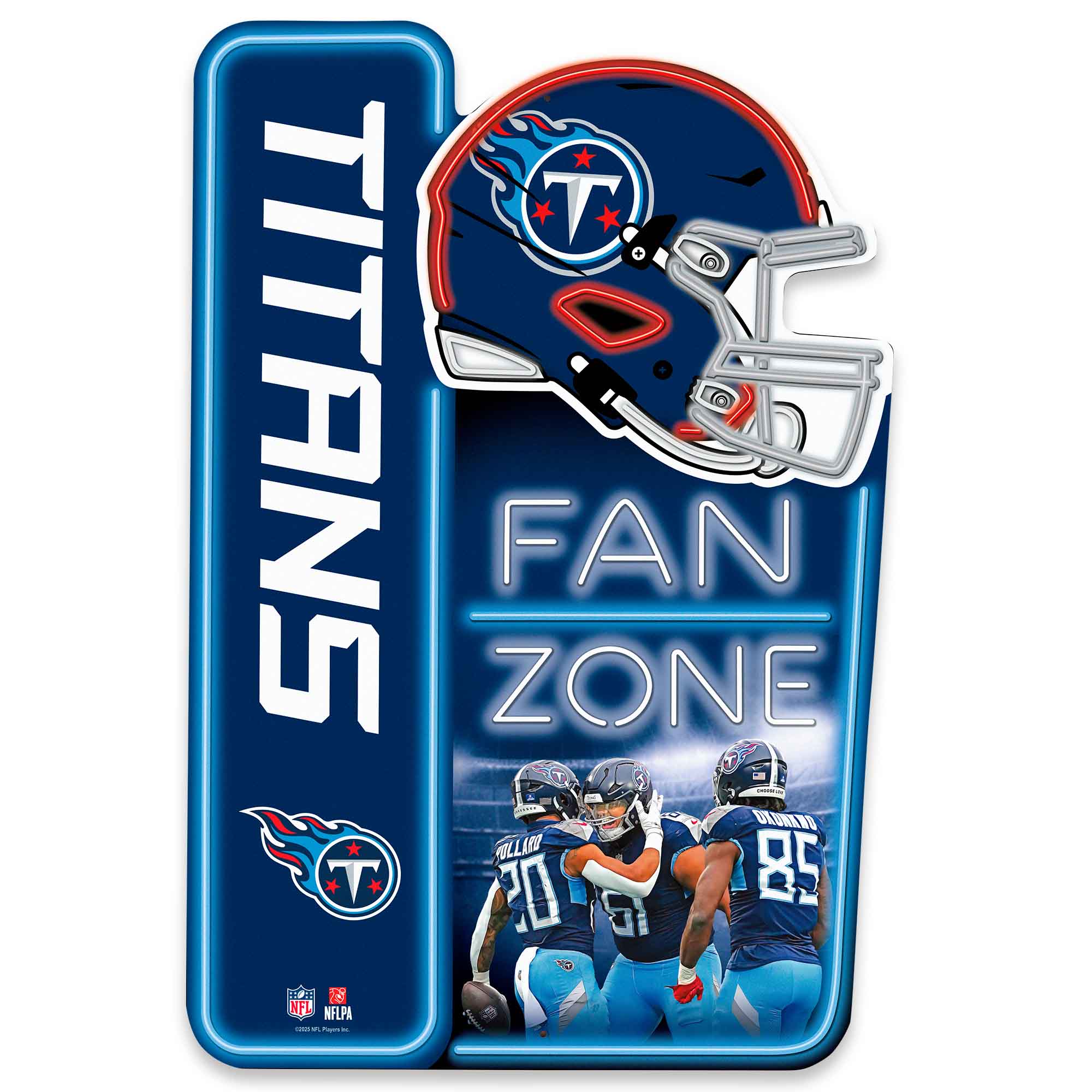 Tennessee Titans 13" x 19.5" Fan Zone Metal Sign