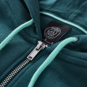 Sweat à capuche zippé Paris Saint-Germain Essentials - Vert marine, vue 5