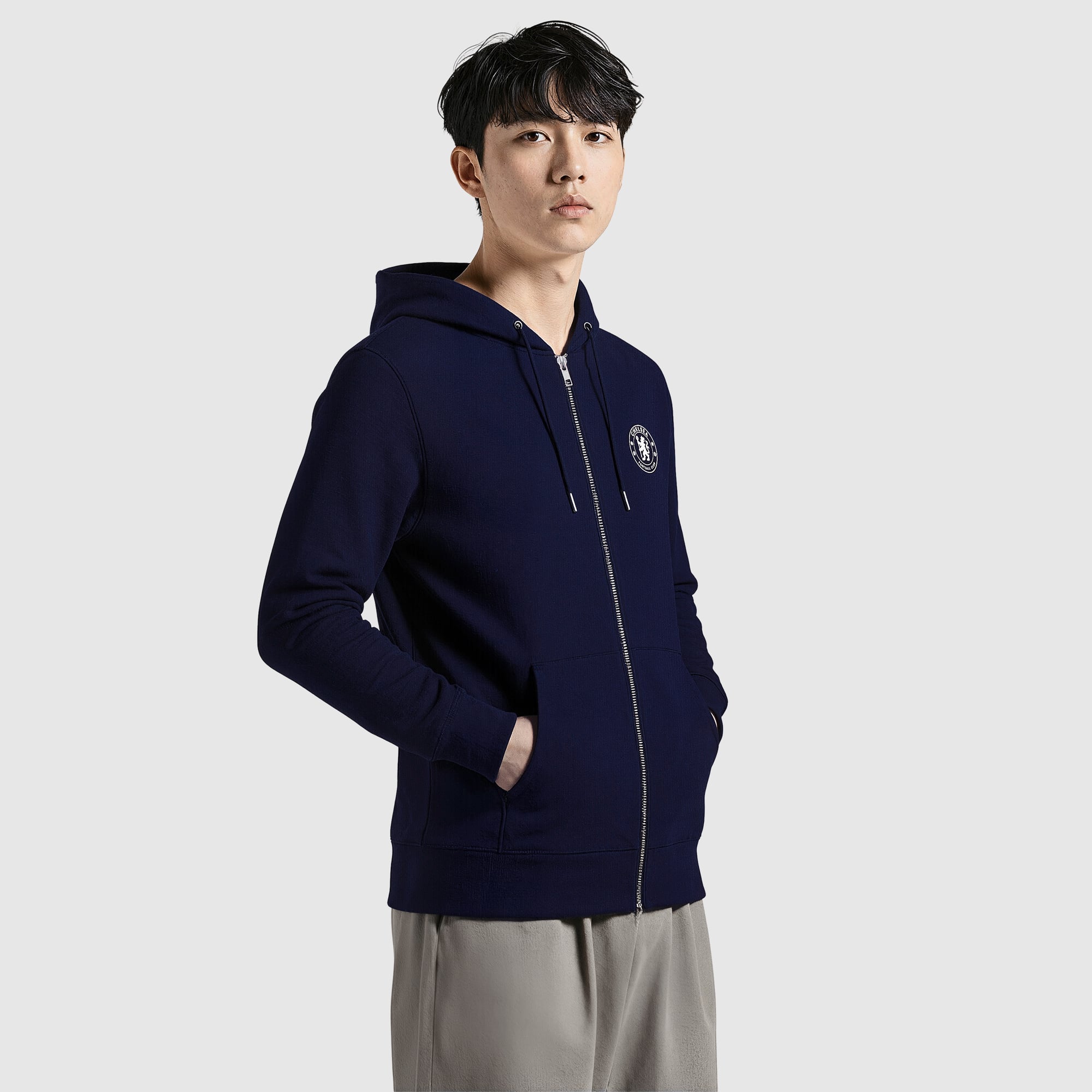 Sweat à capuche zippé Chelsea Core - Bleu marine - Homme