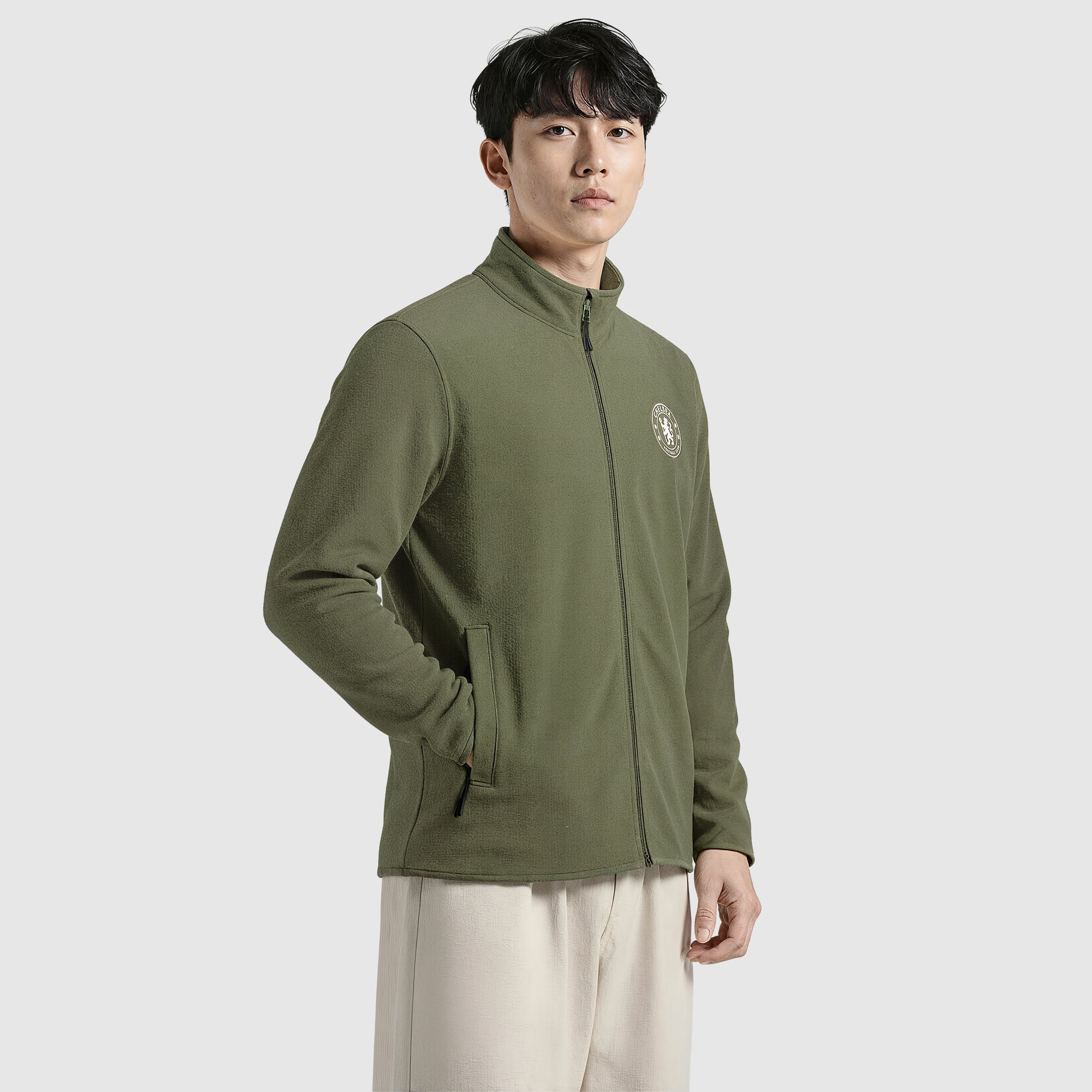 Chelsea Fleece Jacket - Khaki - Mens