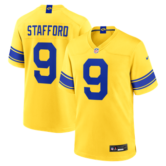 Men's Nike Matthew Stafford Los Angeles Rams Classic Sol Game Jersey