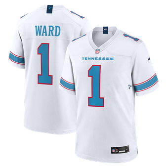 Men's Nike Cameron Ward White Tennessee Titans Game Jersey
