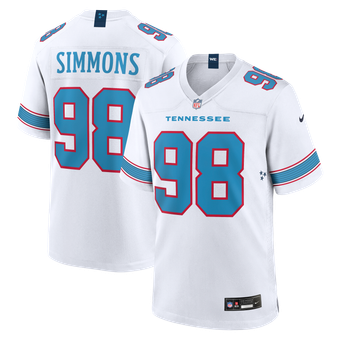 Men's Nike Jeffery Simmons White Tennessee Titans Game Jersey