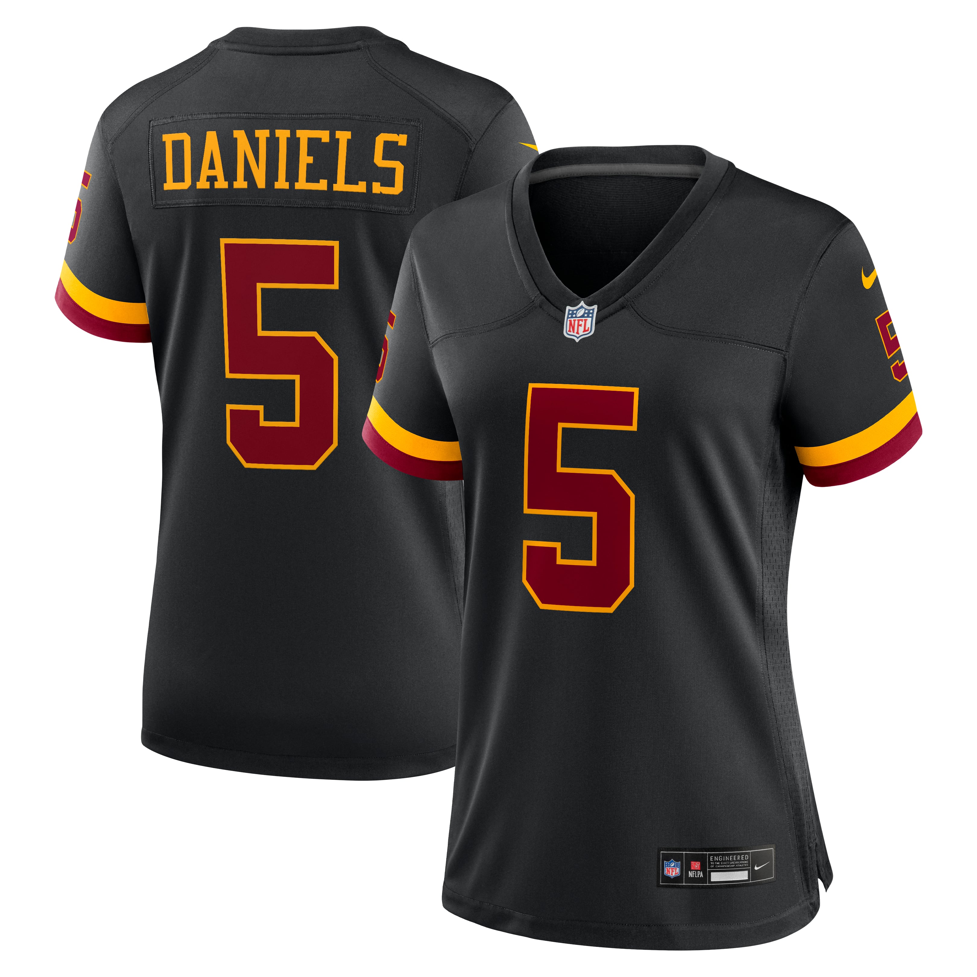 Women's Nike Jayden Daniels Black Washington Commanders Hail Raiser Alternate Game Jersey