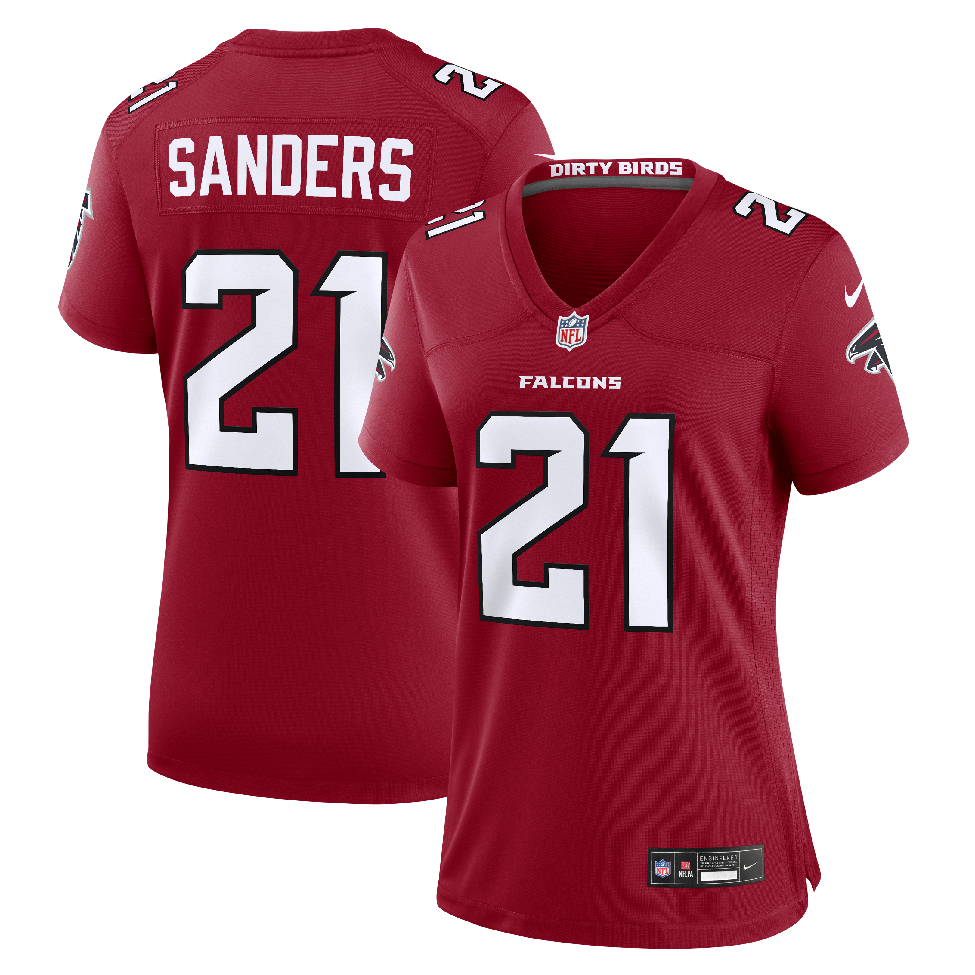 Deion Sanders Atlanta Falcons Retired Nike Women's NFL Game Jersey in Red | 67NW0IXPW13-E9X