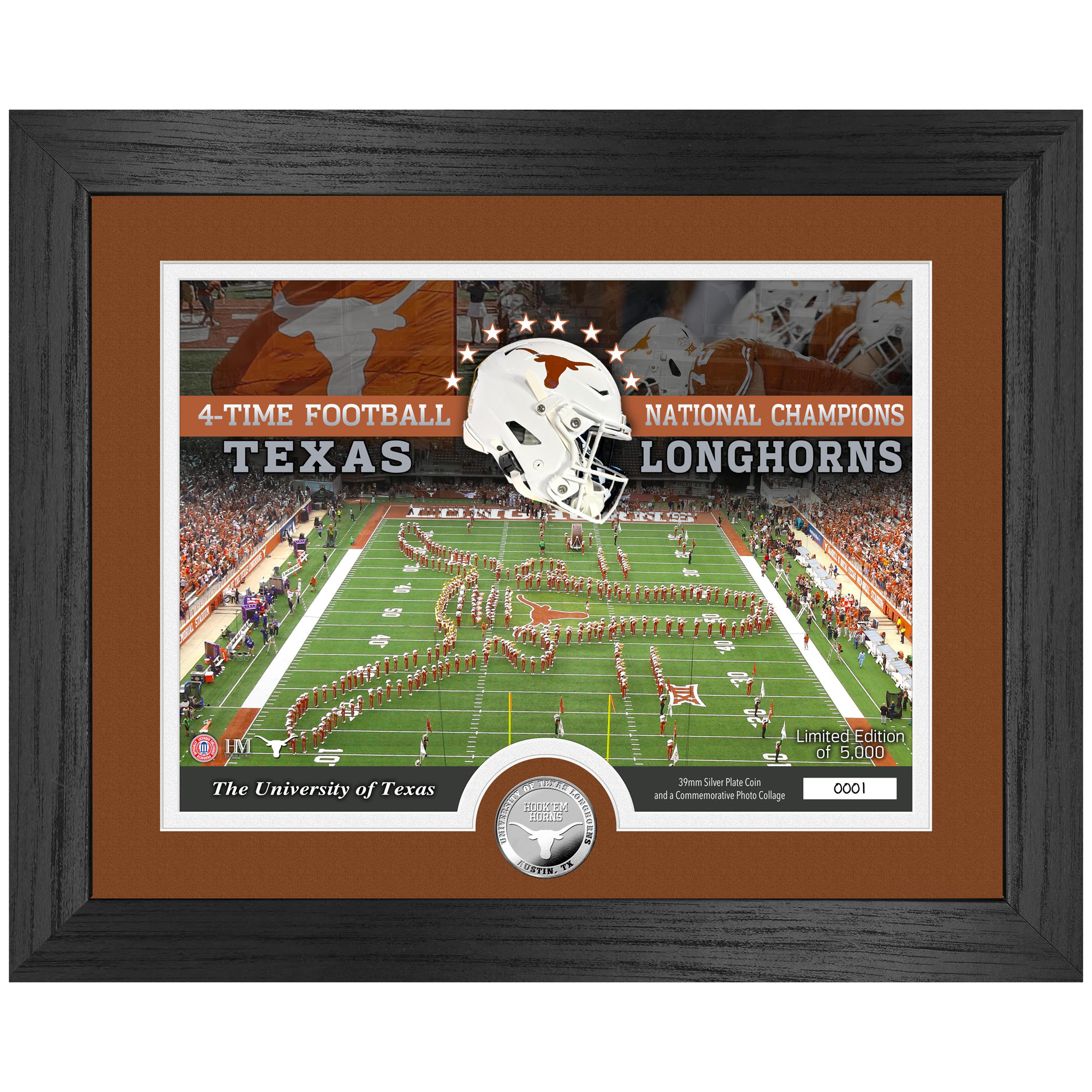Highland Mint Texas Longhorns Four-Time Football National Champions 13″ x 16″ Silver Coin Photo Mint Highland Mint Texas Longhorns Four-Time Football National Champions 13″ x 16″ Silver Coin Photo Mint