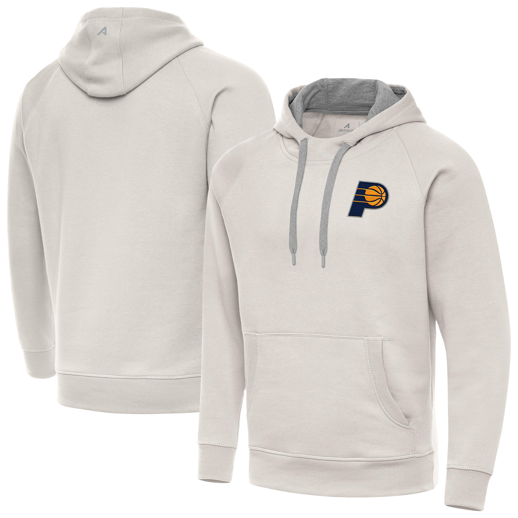 Men's Antigua Cream Indiana Pacers Victory Pullover Hoodie