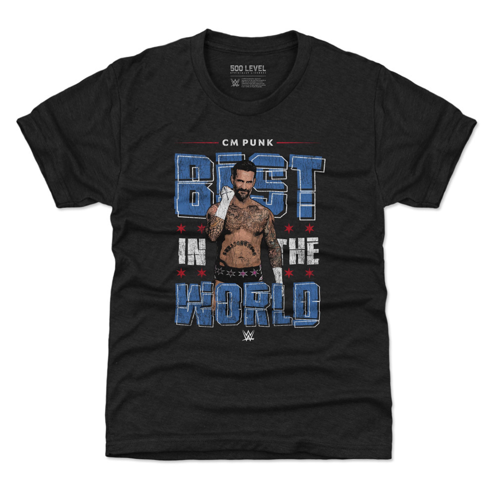Youth 500 Level Heather Black CM Punk Gritty T-Shirt