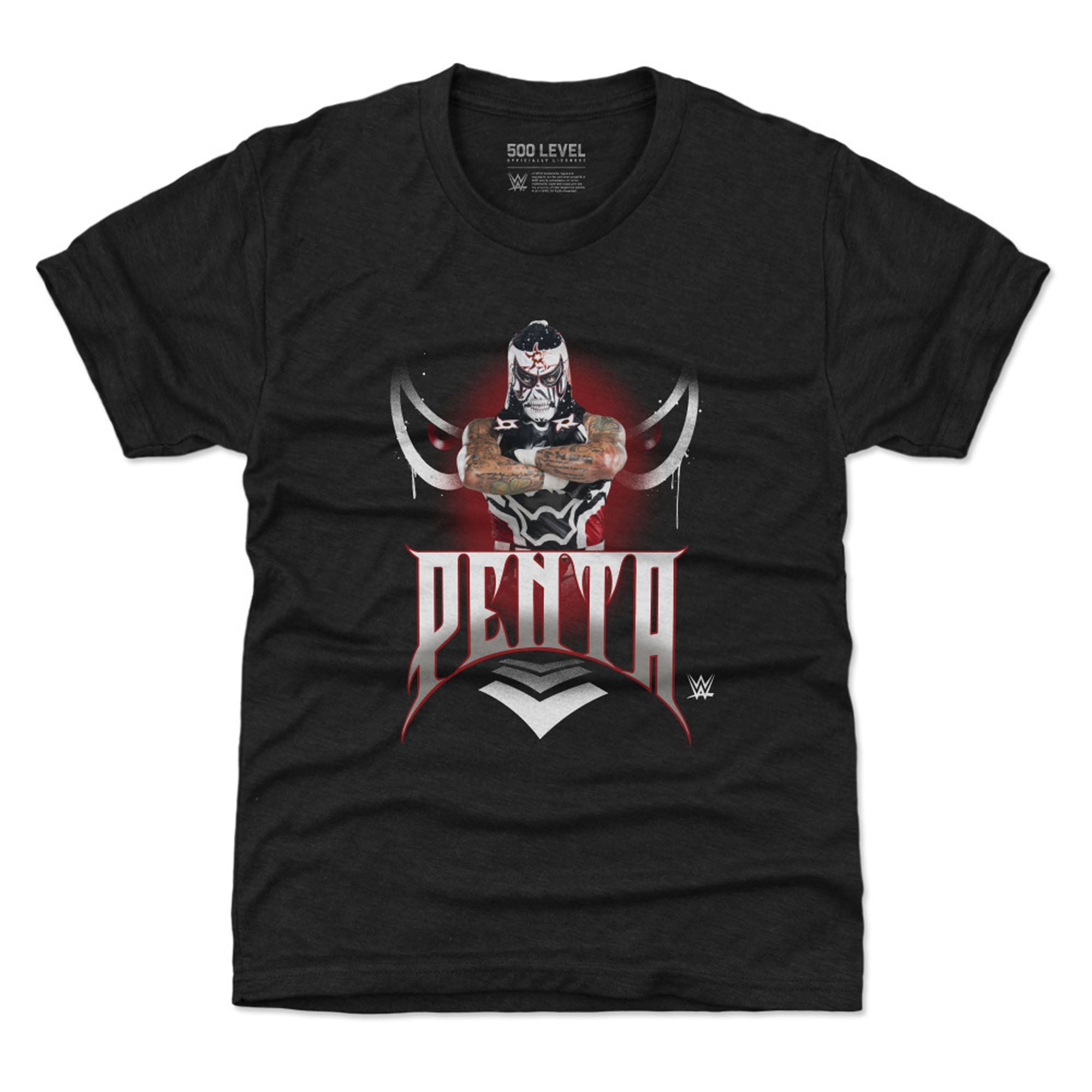 Youth 500 Level Heather Black Penta Spray Paint T-Shirt