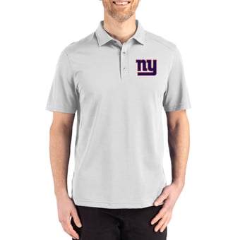 Men's Cutter & Buck Gray New York Giants Big & Tall Advantage Refresh Epic Confidence Recycled Tri-Blend Pique Polo