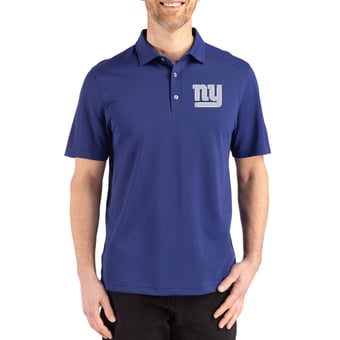 Men's Cutter & Buck Royal New York Giants Big & Tall Advantage Refresh Epic Confidence Recycled Tri-Blend Pique Polo