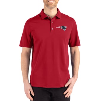 Men's Cutter & Buck Red New England Patriots Big & Tall Advantage Refresh Epic Confidence Recycled Tri-Blend Pique Polo