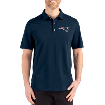 Men's Cutter & Buck Navy New England Patriots Big & Tall Advantage Refresh Epic Confidence Recycled Tri-Blend Pique Polo