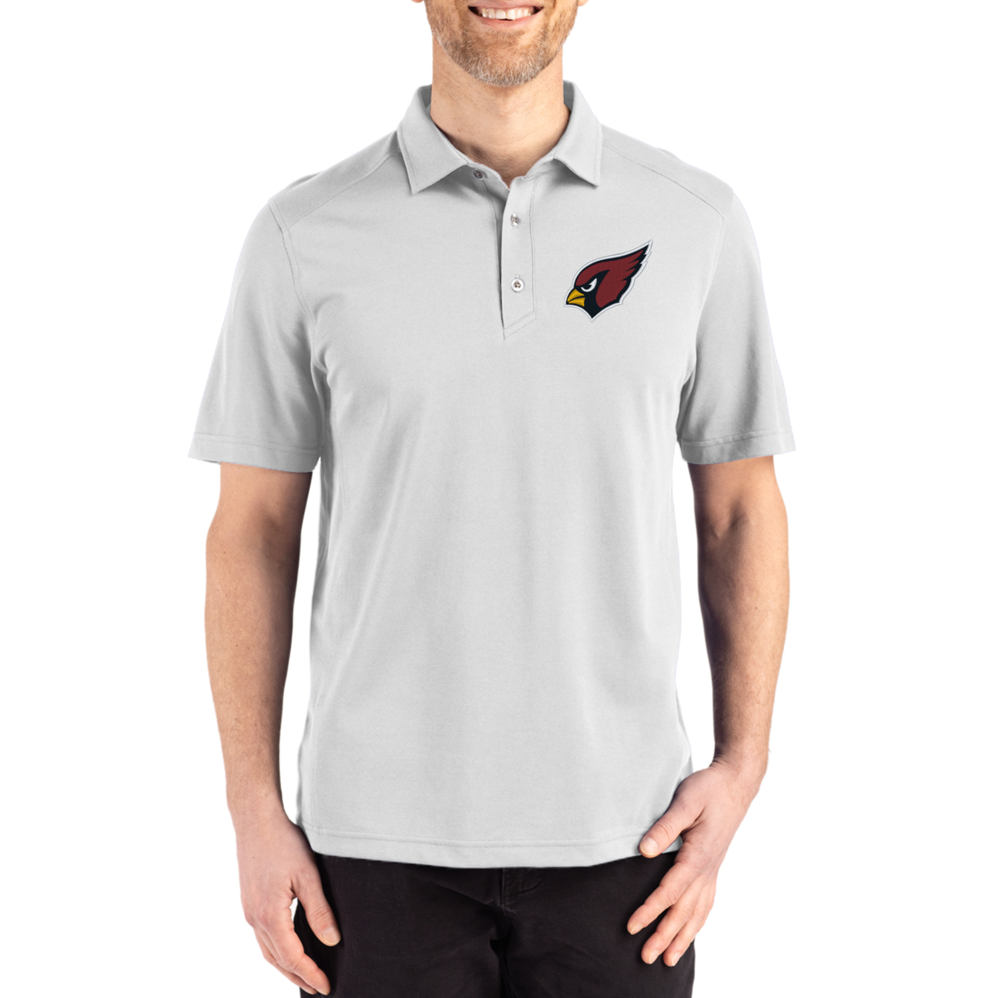 Men’s Cutter & Buck Gray Arizona Cardinals Big & Tall Advantage Refresh Epic Confidence Recycled Tri-Blend Pique Polo Men’s Cutter & Buck Gray Arizona Cardinals Big & Tall Advantage Refresh Epic Confidence Recycled Tri-Blend Pique Polo