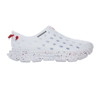 Unisex Kane Footwear White Georgia Bulldogs Speckle Recovery Shoes