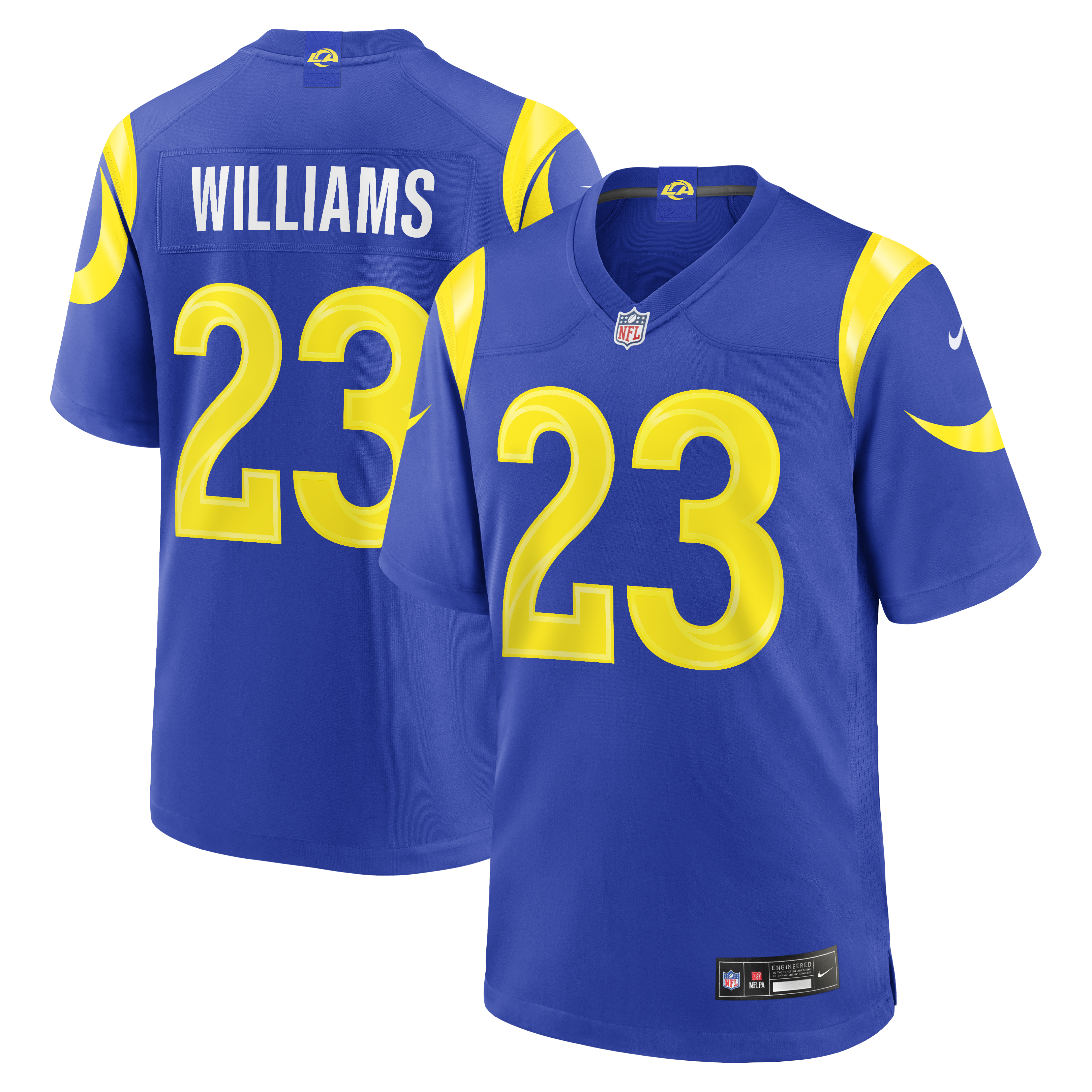 Men's Nike Kyren Williams Royal Los Angeles Rams Team Game Player Jersey