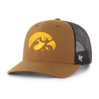 Unisex Carhartt x '47  Brown Iowa Hawkeyes Trucker Adjustable Hat