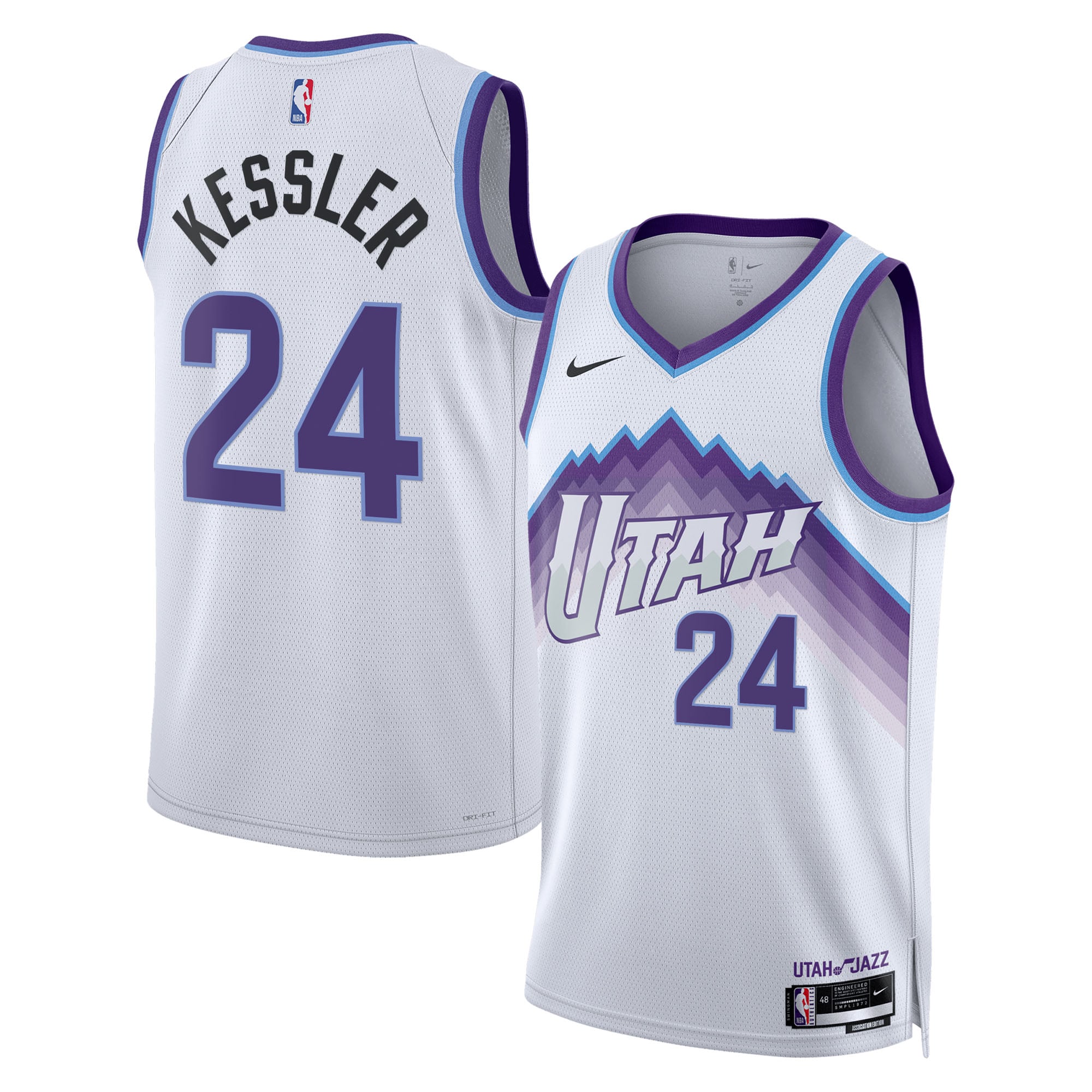 Camiseta Nike Swingman Réplica de la Asociación Utah Jazz - Personalizada - Walker Kessler - Unisex