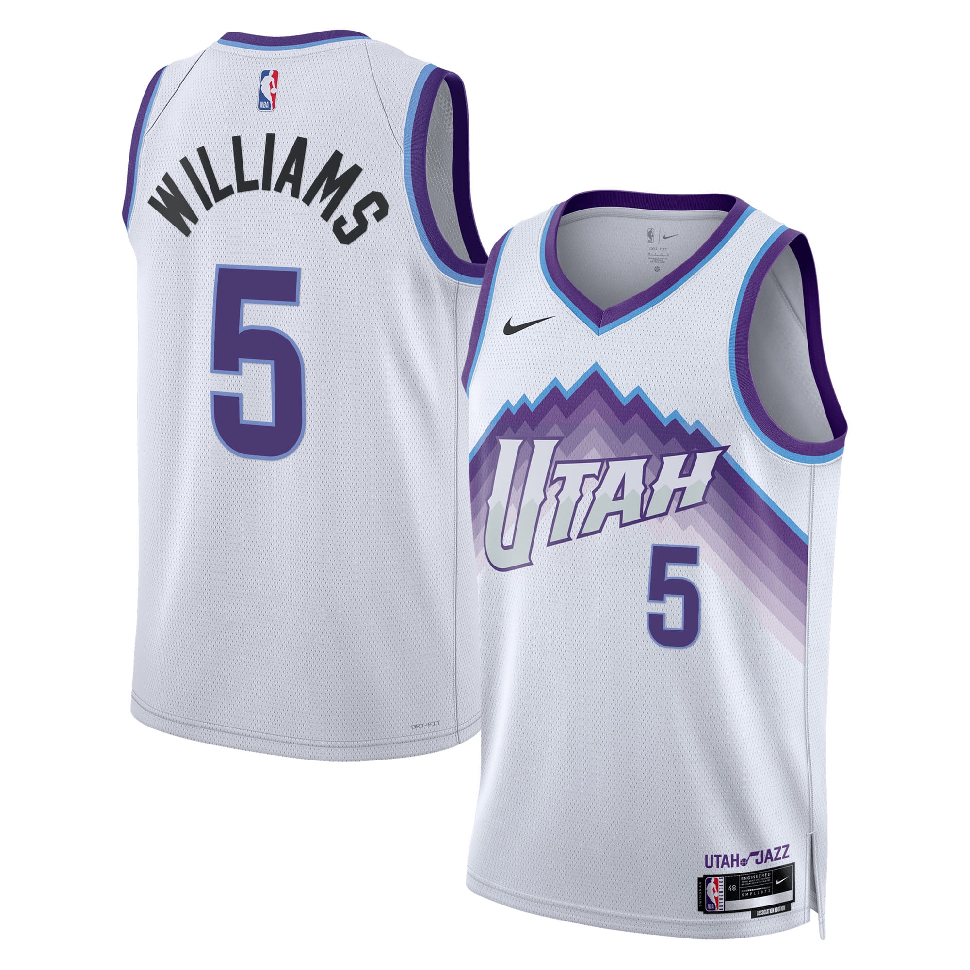 Camiseta Nike Swingman Réplica de la Asociación Utah Jazz - Personalizada - Cody Williams - Unisex