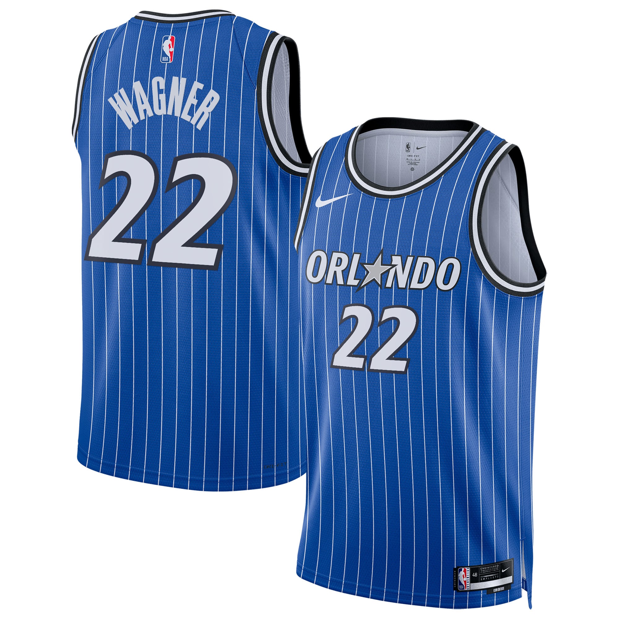 Camiseta Nike Icon Edition Swingman del Orlando Magic - Azul - Franz Wagner - Unisex