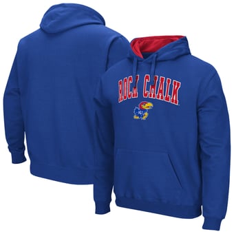 Men's Colosseum  Royal Kansas Jayhawks Rally Cry Fleece Hoodie