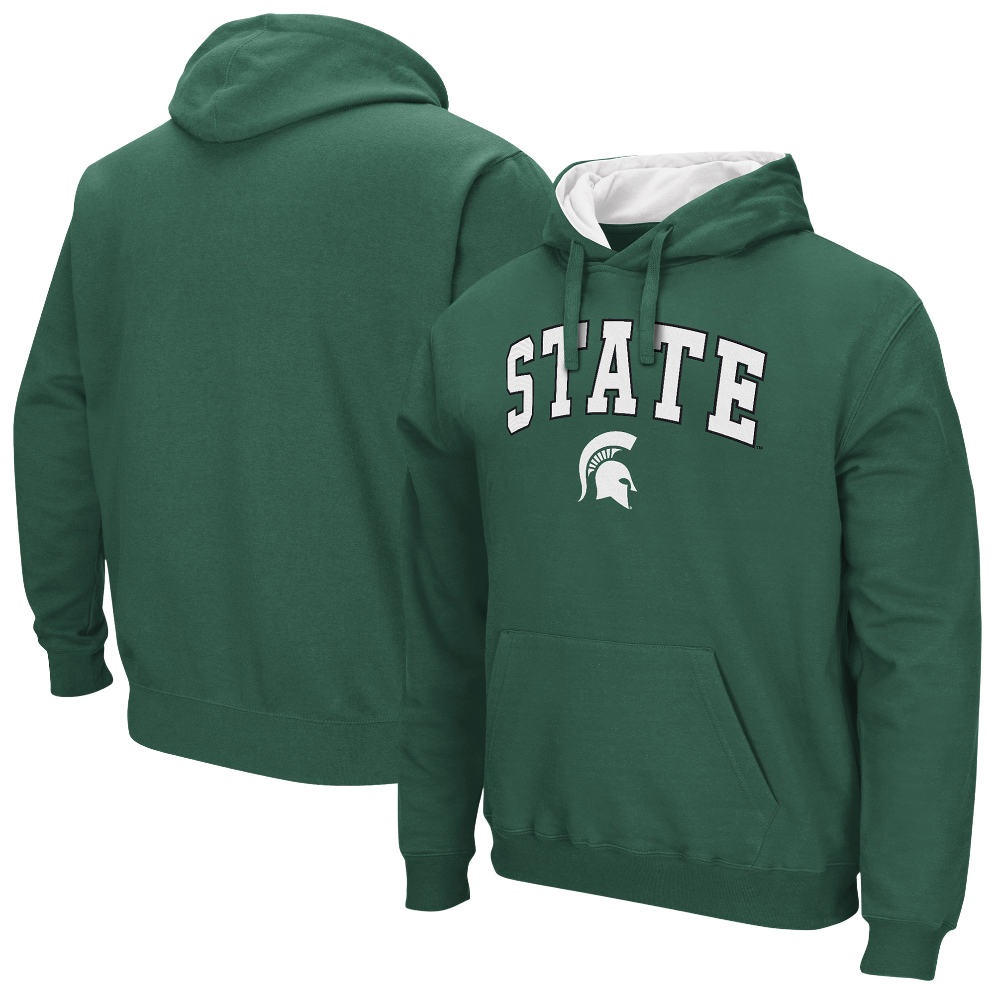 Men's Colosseum  Green Michigan State Spartans Rally Cry Fleece Hoodie