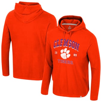 Men's Colosseum  Orange Clemson Tigers Simoleans Washed Hoodie