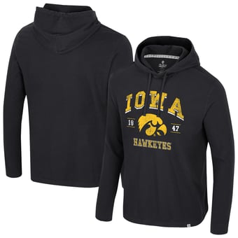 Men's Colosseum  Black Iowa Hawkeyes Simoleans Washed Hoodie