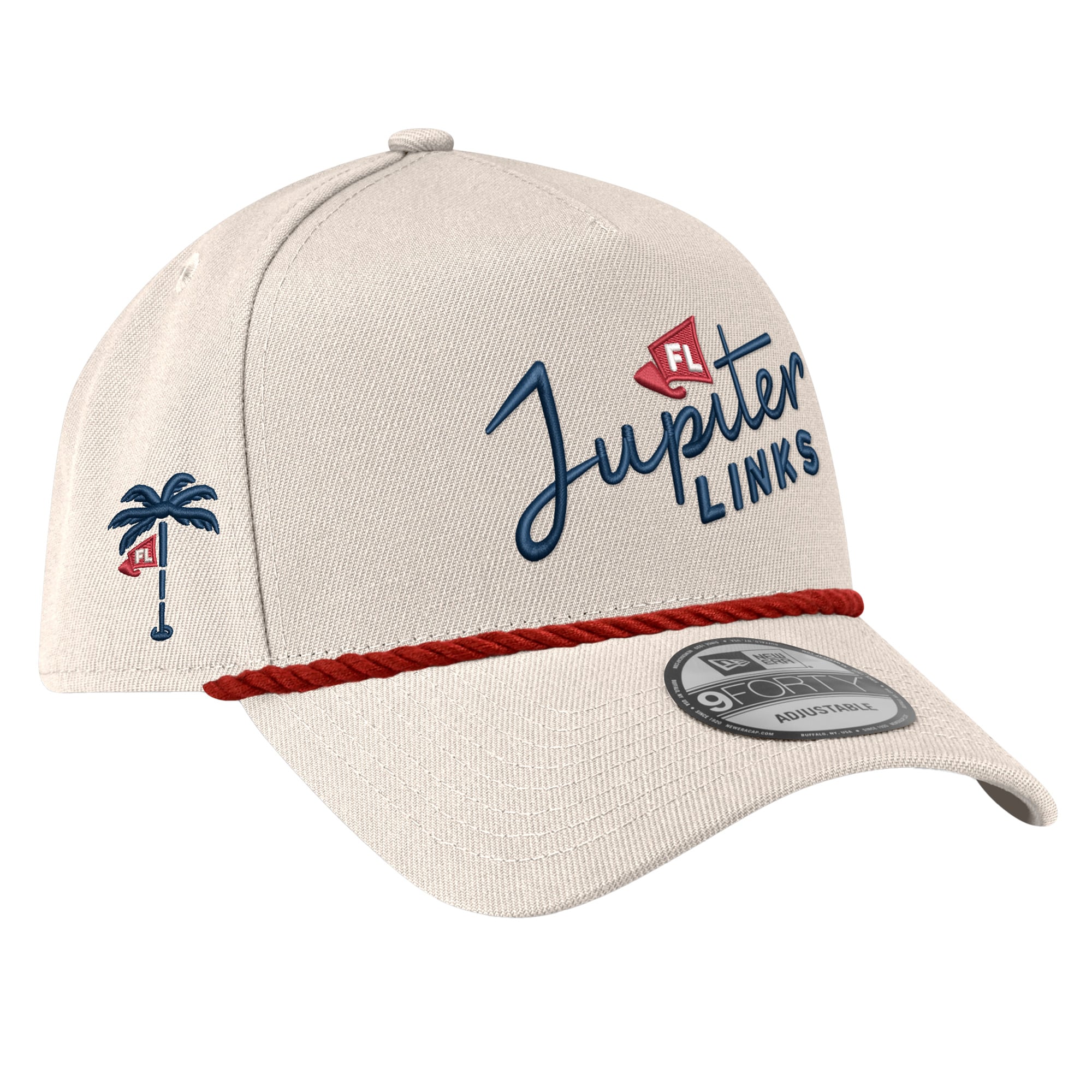 Men's New Era Jupiter Links Golf Club 9FORTY A-Frame Adjustable Rope Hat