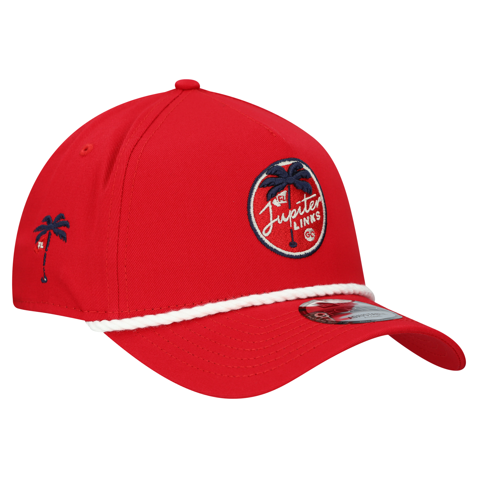 Men's New Era  Red Jupiter Links Golf Club 9FORTY A-Frame Adjustable Rope Hat